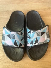 Oofos Ooahh Men’s 7 Women’s 9 Sport Flex Recovery Multicolored Slide Sandals