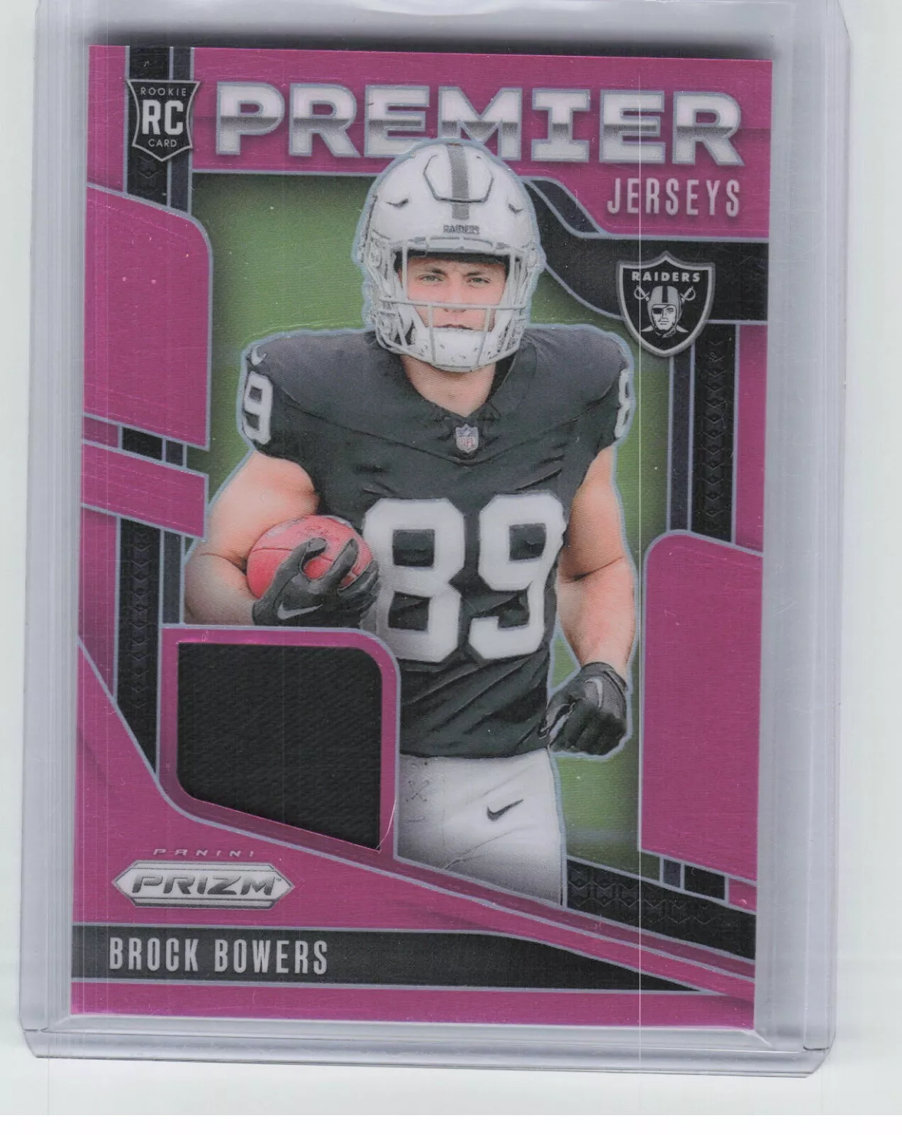 2024 Panini Prizm Brock Bowers Rookie Premier Jerseys Pink Prizm Raiders