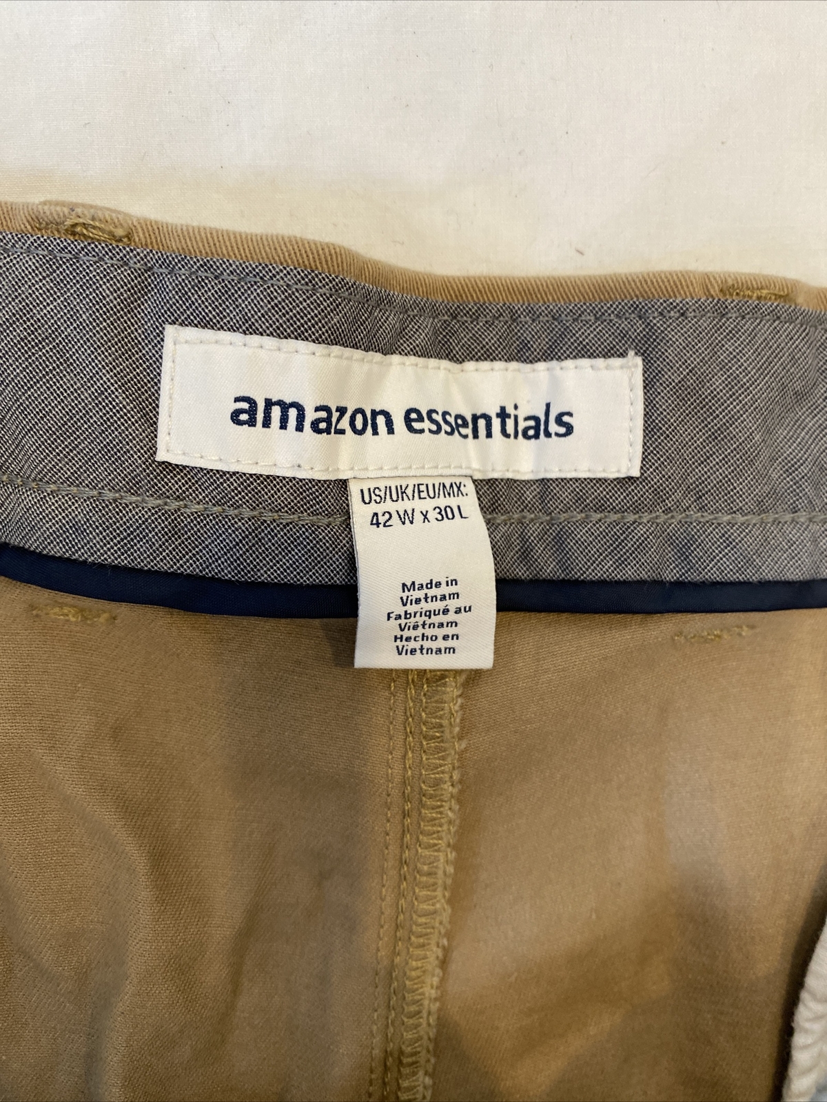 Amazon Essentials Brown Classic Twill Flat Front … - image 3