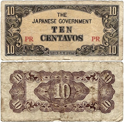 Philippinen Banknote 10 Centavos ND (1942) Japanese Government P-104a