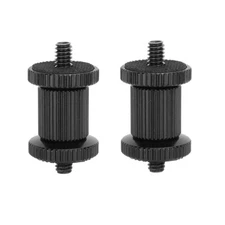 2Pcs CAMVATE Double-Ended 1/4"-20 Screw Mount Adapter with Thumb Locking Wheel
