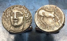 Greece 400-365 BC Larissa Nymph  Horse Ancient Greek Coin Cufflinks  Gift Box 