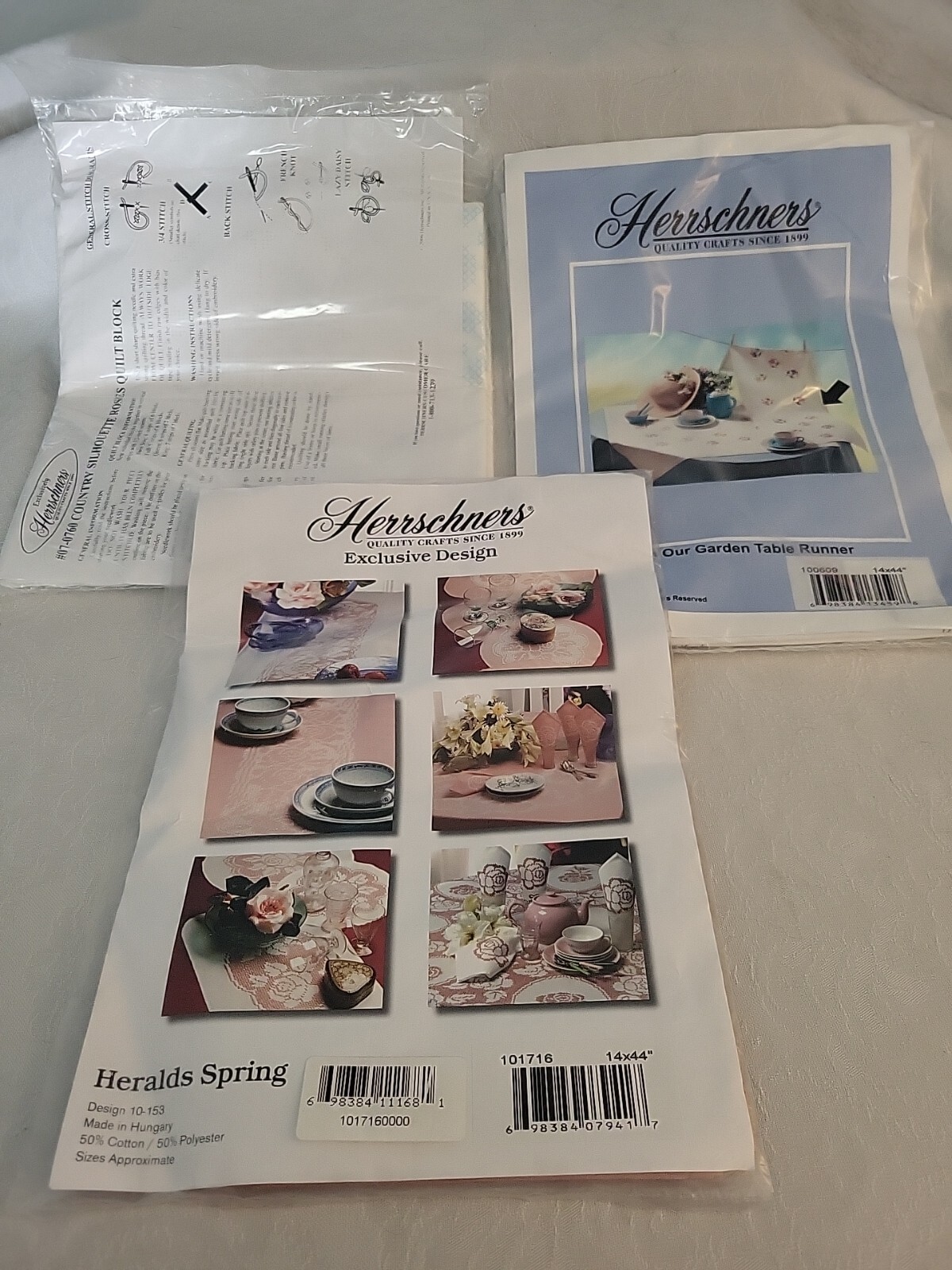 Lot Of 3 Vintage Herrschners Cross Stitch Kits eBay