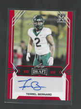2022 Leaf Draft=Red Parallel RC-#BA-TB1-Autograph Terrel Bernard-Bills-NM