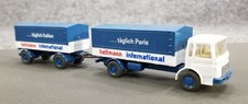 Wiking HO 1:87 MAN SEMI COVERED TRUCK & TRAILER HELLMAN INTERNATIONAL