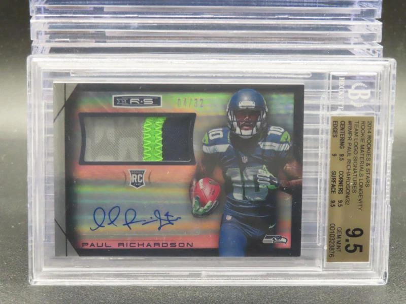 Paul Richardson Panini Rookies & Stars Rookie Materials Signatures #RMPR Longevity Ruby