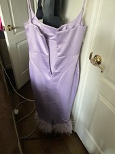 House of CB Helena Orchid Satin Midi Dress Size M