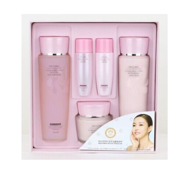 3W CLINIC FLOWER EFFECT EXTRA MOISTURIZING SKIN CARE 3 SET Moist K