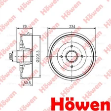 Fits Renault Clio 2004-2015 Thalia 2004-2007 Brake Drum Rear Howen #2
