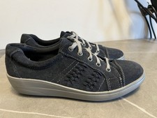 Navy Shoes M&S Footglove Size 5 Lace Up Comfort