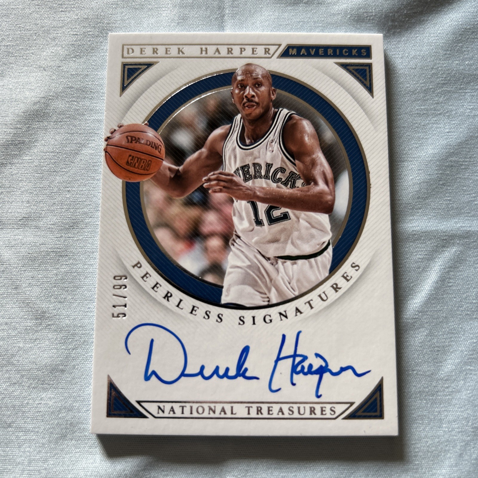 2018-19 National Treasures Peerless Signatures Derek Harper Auto /99 #PS-DHP