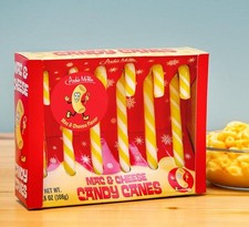 Mac  Cheese Flavored Candy Canes - Bizarre Christmas Gag Joke - Archie McPhee