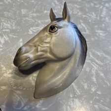 Vintage Mid Century Poecelain Japan  Gray Horse Bust Head