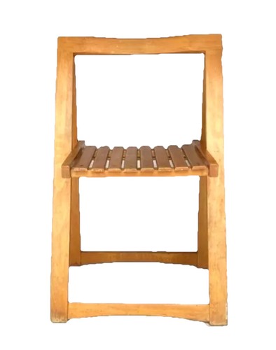 Vintage Trieste Folding Wooden Chair Aldo Jacober Style Mid Century - Bild 1 von 11