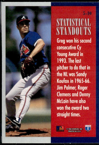 Greg Maddux 9 Card Lot - 1989 to '95 (Topps, Bowman, Leaf, UD) -NM - Picture 11 of 20