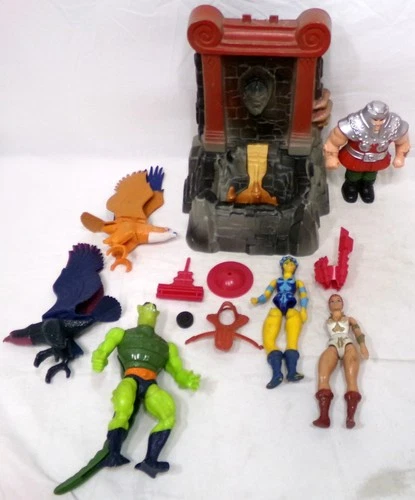 Vintage Mattel MOTU 6 Restoration Figure & Slime Pit Part Accessory Lot Ram Man