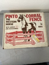 Vintage 1971 Pinto The Western Horse and Corral Fence w/ Accessories Marx Toys