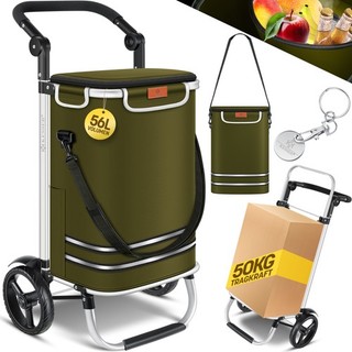 RETOURE Einkaufstrolley klappbar Einkaufsroller Einkaufswagen Tasche Kühlfach
