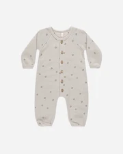 Quincy Mae Waffle Long Sleeve Jumpsuit Stars Toddler One-Piece Size 2-3 Years