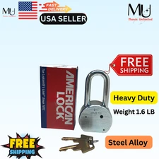 Heavy Duty Brand NEW American Padlock A703KA with 2 Keys Weight 1.6 LB