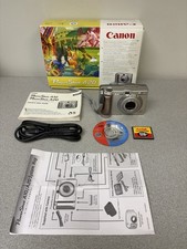 Canon PowerShot A20 Compact Digital Camera 2.1MP w/Memory Card & Manual Works!