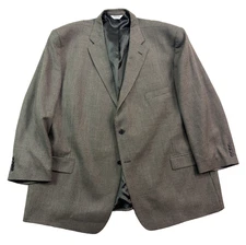 Joseph & Feiss 56R All Season Wool Houndstooth Blazer Jacket Sport Suit Coat