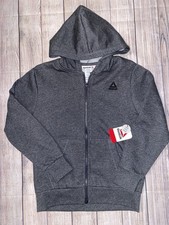 New Reebok Gray Zip Up Hoodie Big Kids Medium 8 NWT