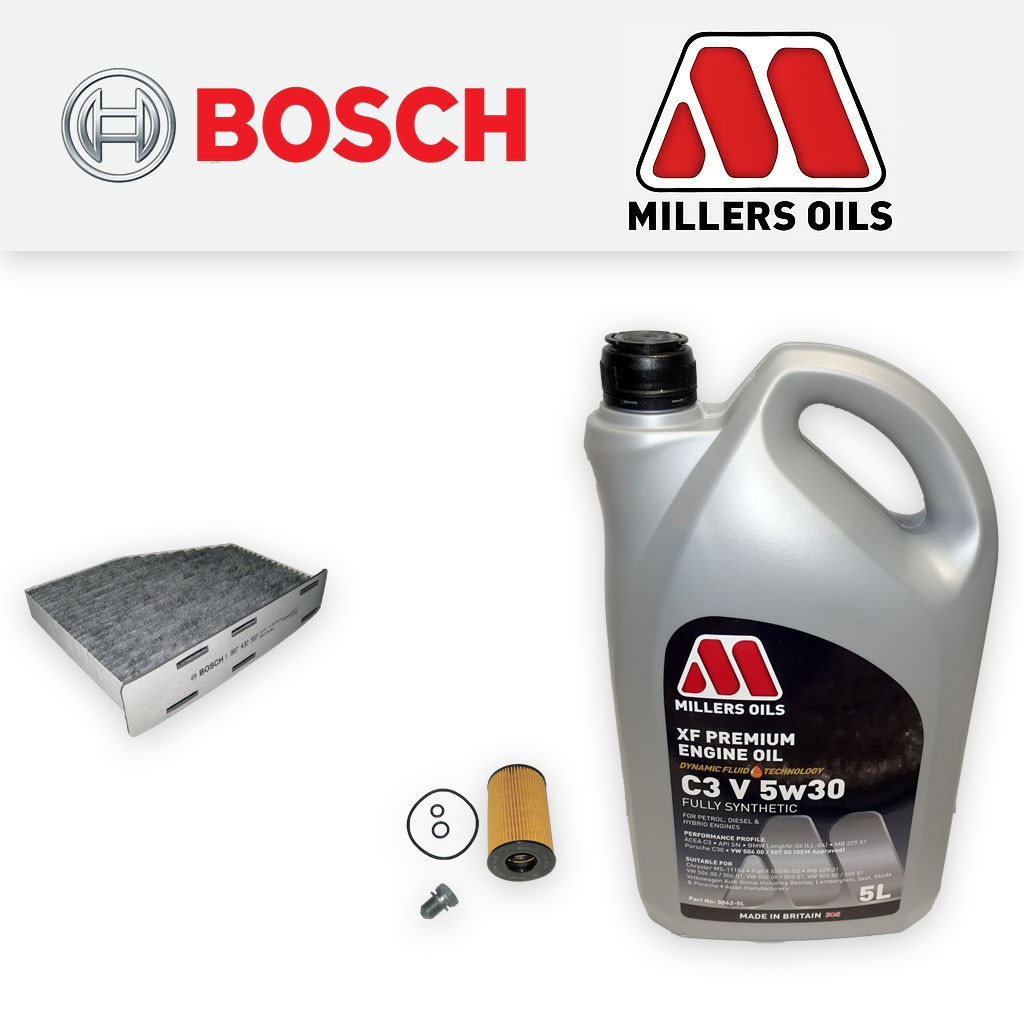 SERVICE KIT for VW GOLF MK6 1.6 TDI CAYB CAYC OIL CABIN FILTERS +OIL (2009-2012)