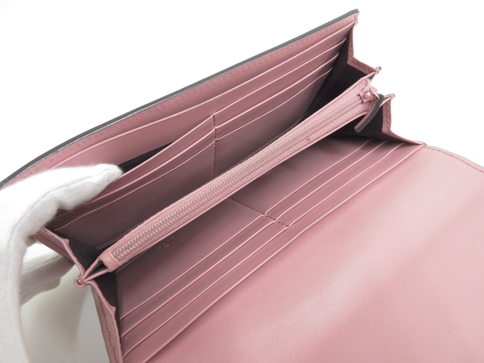 GUCCI GG Interlocking guccissima  Leather Biford Long Wallet I#50236 thumbnail 16