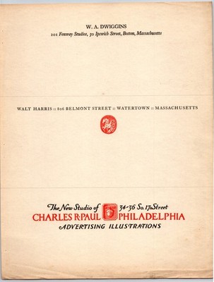 Printers Stationary Advertising Letterhead Examples c1930s-40s