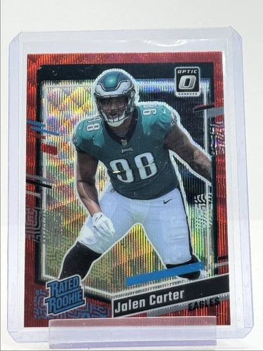 JALEN CARTER 2023 DONRUSS OPTIC PREVIEW RATED ROOKIE RED WAVE RC Q3813