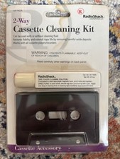 Vintage Radio Shack 2-way Cassette Cleaning Kit 44-1162A Sealed Player Cleaner