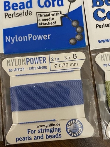 Griffin Size 6 Nylon Power Bead Thread Cord-RANDOM Lot Of 10 For Jewelry Making - Picture 10 of 12