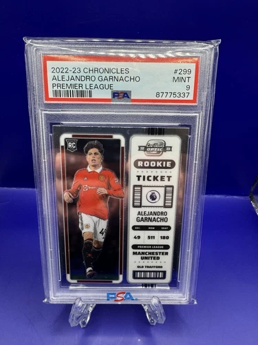 2022-23 Panini Chronicles  Rookie Ticket Alejandro Garnacho PSA9 MINT Rookie RC
