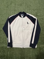 Vintage 90s POLO RALPH LAUREN Big Pony Men's XL Logo Track Full Zip JACKET