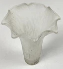 White Lily Lamp Shade Tiffany Style Vintage Tulip Blown Glass Flower Decor