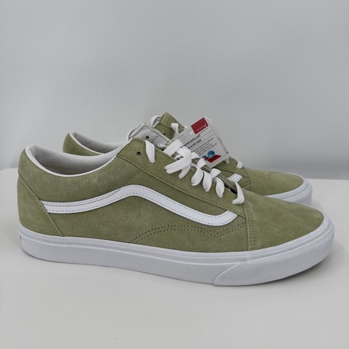 VANS Old Skool Low HEIQ Eco-Dry Pig Suede Green Men 12 NWT Water Repellent - Picture 2 of 12