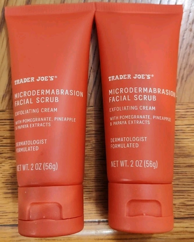 *NUEVO* 2 exfoliantes nutritivos de microdermabrasión Trader Joe's Granada 2 oz cada uno