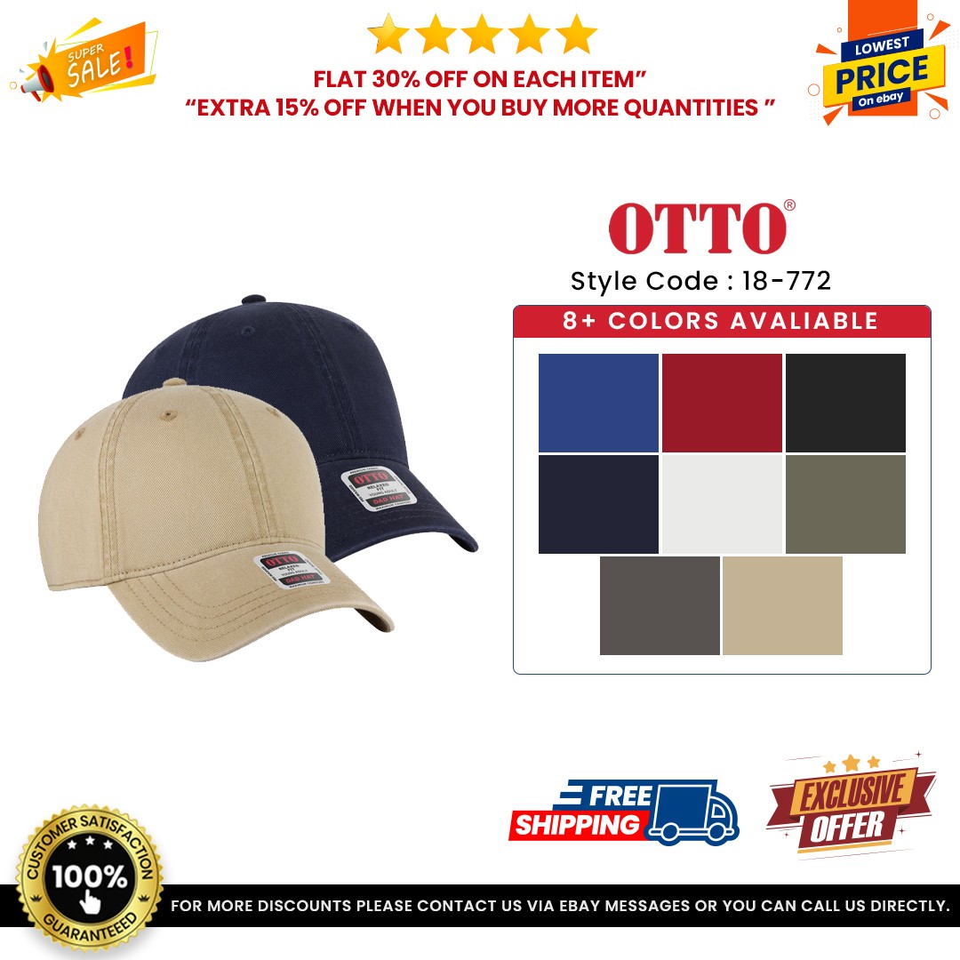 OTTO CAP 18-772 Unisex 6 Panel Low Profile Dad Hat | eBay