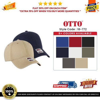 OTTO CAP 18-772 Unisex 6 Panel Low Profile Dad Hat