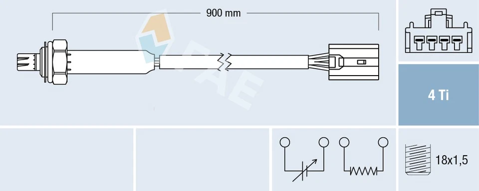LAMBDA SENSOR 77356 FOR VOLVO B4204T2/4204T3/4204T 1.9L B4194T2/4194T 1.9L 4cyl - Image 2 of 4