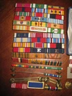 Large Group Lot Vintage Antique US Military WWII Plus Ribbon Bars Badges Medals