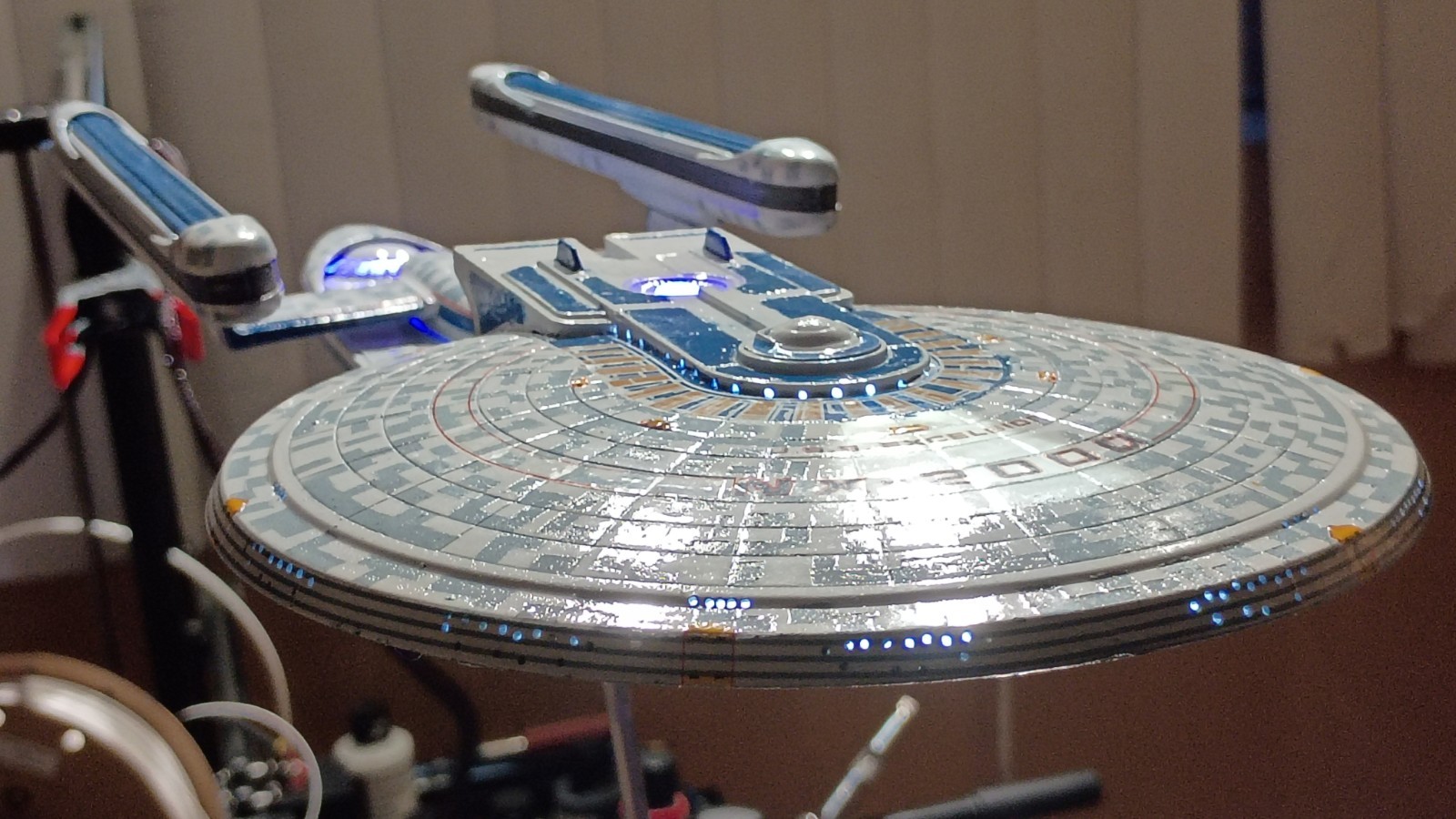 USS Excelsior 1/1000 Scale Custom Model with Aztec Pattern, New