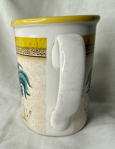Gibson Rooster Sunflower Yellow Coffee Mug Flower - Picture 2 of 7