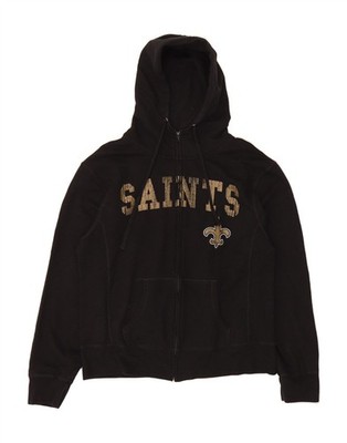 NFL TEAM APPAREL Damen Zip Hoodie Pullover UK 18 XL Schwarz DN10