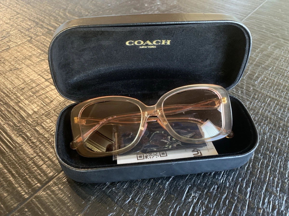 Coach CK483 Tea Rose Oversized Butterfly Square Sunglasses Transparent Fawn NWOT Coach 0HC7184D Sunglasses in Gold | Target Optical main image 2