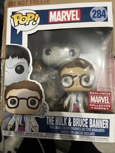 Funko Pop The Hulk and Bruce Banner 284 Marvel Collector Corps Exclusive