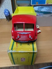 JOUET ANCIEN CIJ 14/15 CASERNE POMPIERS AVEC 4 AUTOPOMPES RENAULT VERS