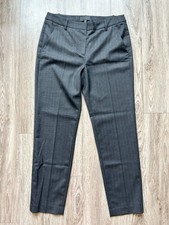 Nili Lotan Virgin Wool Tel Aviv Charcoal Pinstripe Pants Size 6