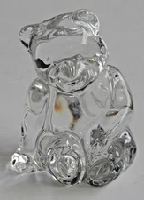 Tipperary Irish Crystal Glass Teddy Bear Figurine Paperweight 3.5"